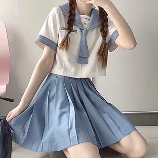 酸奶球 桜时川 JK制服 水手服 女士夏服上衣 白色 S