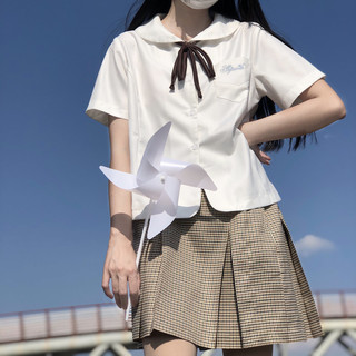酸奶球 风信子 JK制服 西式制服 女士短袖衬衫 白色 S