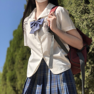 酸奶球 风信子 JK制服 西式制服 女士短袖衬衫 白色 S