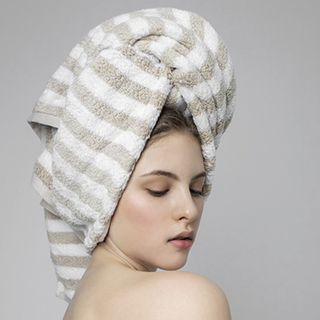 Z towel 最生活 条纹系列 A-1173 浴巾 70*145cm 570g 棕白