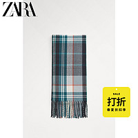 ZARA [折扣季]男装 流苏饰格子围巾 03920408406