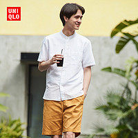 UNIQLO 优衣库 436515 男士麻棉立领衬衫