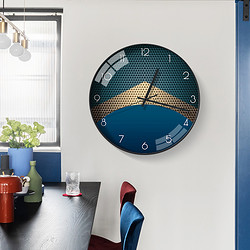 现代客厅静音卡通钟表个性创意建筑挂钟艺术轻奢家用卧室时钟
