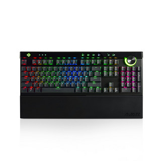 AJAZZ 黑爵 AK45 光魔 104键 有线机械键盘 黑色 凯华BOX白轴 RGB