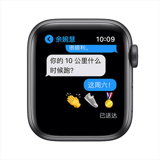 Apple 苹果 Watch Series 6 智能手表 40mm GPS款 深空灰色铝金属表壳 黑色运动型表带 （GPS、心率、血氧）