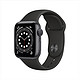 Apple 苹果 Watch Series 6 智能手表 40mm GPS 深空灰色铝金属表壳 黑色运动型表带 （GPS、心率、血氧）