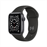Apple 苹果 Watch Series 6智能手表 GPS款 40毫米深空灰色铝金属表壳 黑色运动型表带 MG133CH/A
