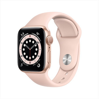Apple 苹果 Watch Series 6 智能手表 40mm GPS款 金色铝金属表壳 粉砂色运动型表带 （GPS、心率、血氧）