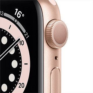 Apple 苹果 Watch Series 6 智能手表 40mm GPS款 金色铝金属表壳 粉砂色运动型表带 （GPS、心率、血氧）