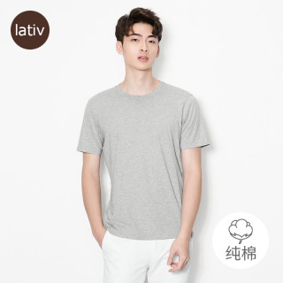 Lativ诚衣男纯棉短袖圆领t恤上衣夏季新款打底衫半袖体恤休闲男装 报价价格评测怎么样 什么值得买