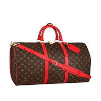 LOUIS VUITTON 路易威登 Keepall Bandoulière系列 旅行袋 M44740 罂粟红 50