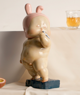 XQ 稀奇 瞿广慈《我的男神》大卫摆件 现代工艺品 39.5x15x11.5cm