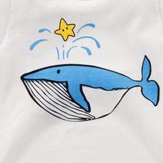 萌趣熊 G021 儿童T恤 星星鲸鱼 100cm