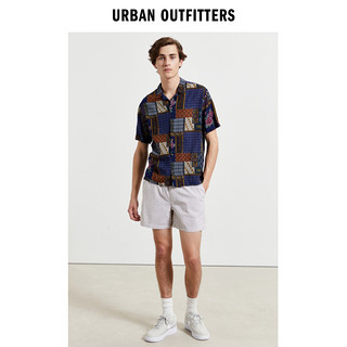 UrbanOutfitters Aviva同款 宽松纯棉休闲条纹直筒短裤 56525991