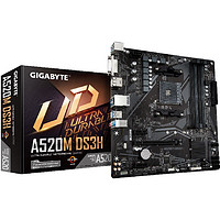 GIGABYTE 技嘉 A520M DS3H MATX主板（AMD AM4、A520）