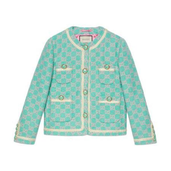 GUCCI 古驰女士短外套569171 ZAAMP 4452 蓝色/粉红色38【报价价格评测 GUCCI 古驰女士短外套569171 ZAAMP 4452 蓝色/粉红色38【报价价格评测