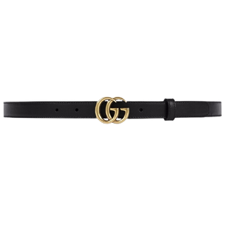 GUCCI 古驰 女士皮革板扣腰带 409417 AP00T 1000 黑色 85