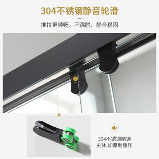 SSWW浪鲸卫浴 淋浴房一字型玻璃隔断 雅黑简约整体淋浴房 双开门定制淋浴房 EB31-Y22 3.2平方 镜光色一字屏淋浴房