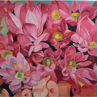 ARTMORN 墨斗鱼艺术 严可可 《粉调·少女的拥抱》50×60cm 布面油画 客厅卧室床头装饰画沙发背景墙壁
