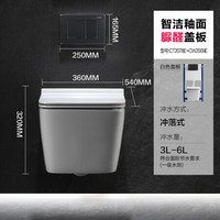浪鲸 SSWW卫浴卫生间壁挂式马桶小户型嵌入式挂墙墙排马桶脲醛盖板马桶-预售30天后发货 CT2078E+ECW2009