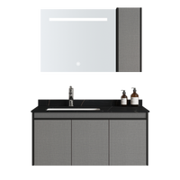 SSWW 浪鲸 卫生间简约轻奢洗脸盆家用浴室柜美式岩板洗手台浴室柜带镜柜-预售30天后发货 2082-080全面智能镜柜