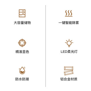 SSWW 浪鲸 卫浴卫生间浴室镜柜智能镜柜大容量置物镜柜带背光智能镜 EBF2075-095镜柜