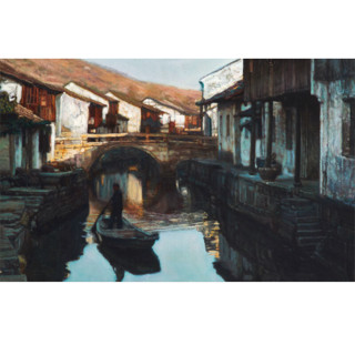 中国嘉德 陈逸飞 苏州水乡 51×76.4cm 布面油画 1980