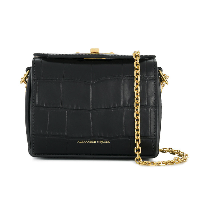 ALEXANDER MCQUEEN 女士单肩包 502179DZTOM-1000 黑色 中包