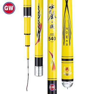 GW 光威 鱼竿5.4米水色良辰战超轻超硬28调钓鱼竿台钓竿杆手竿渔具综合竿