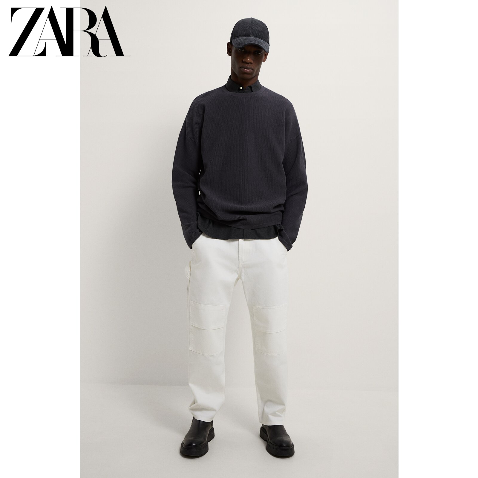 ZARA 00458401801 男装纹理针织衫