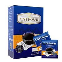 catfour 蓝山 纯黑咖啡无糖速溶健身减美式纯咖啡消提神纯咖啡粉40杯