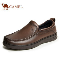 骆驼（CAMEL）男士软底皮休闲鞋商务乐福鞋套脚皮鞋 A132005480 棕色 38