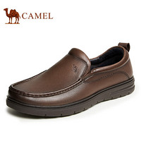 骆驼（CAMEL）男士软底皮休闲鞋商务乐福鞋套脚皮鞋 A132005480 棕色 41