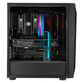 酷冷至尊 CoolerMaster)CMP510(流光) 电脑中塔机箱(ATX主板/前冲孔网面板/ARGB灯带/玻璃侧板)