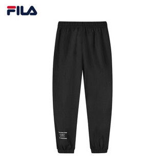 FILA x MIHARA 斐乐联名女士梭织长裤2021年夏秋新款潮流满印裤子 正黑色-BK 160/62A/S