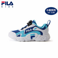 FILA KIDS斐乐童鞋男童跑步鞋2021小童鞋子夏季儿童网面运动鞋女 深邃蓝/斐乐白-BW 31码/内长19.5cm