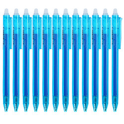 M&G 晨光 文具0.5mm晶蓝色中性笔 热可擦子弹头签字笔 水笔 12支/盒AKPH3301