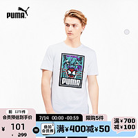 PUMA 彪马 官方正品 新款男子印花短袖圆领T恤 CLAW 596037