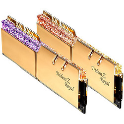 G.SKILL 芝奇 32GB(16Gx2)套装 DDR4 4000频率 台式机内存条-皇家戟RGB灯条(光耀金)
