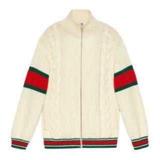 gucci古驰男士毛衣外套599311xka329133白色m