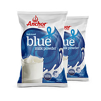 Anchor 安佳 进口全脂奶粉袋装学生中老年高钙成人奶粉营养早餐全家 1kg*2