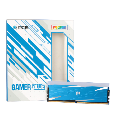  影驰 GALAX DDR4 台式机内存条 灯条 GAMER系列 小蓝内存条 Gamer Blue 3000 8G