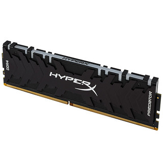 Kingston 金士顿 Predator 掠食者系列 DDR4 3000MHz 台式机内存 灯条 黑色 RGB 16GB HX430C15PB3A/16