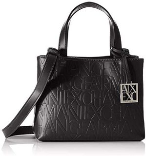 A|X Armani Exchange 小徽标全身凹陷开式购物袋