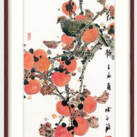 橙舍 陈永锵 《晴秋苑靜》新中式装饰画 120cmx60cm  宣纸