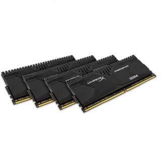 Kingston 金士顿 Predator 掠食者系列 DDR4 2133MHz 台式机内存 马甲条 黑色 32GB 8GBx4 HX430C15PB2K4/16