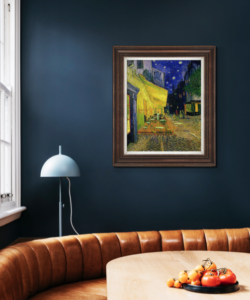 橙舍 梵高《星空下的咖啡厅》70x60cm 装饰画 油画布