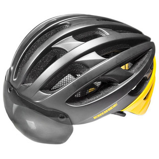 EROADE 自行车头盔套装 黄色 L（头盔尾灯+头盔锁+夜间增光镜+强光过滤镜）