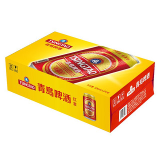 TSINGTAO 青岛啤酒 红金啤酒 330ml*24罐