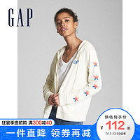 Gap女装LOGO星星连帽卫衣223610 春夏女士休闲上衣连帽衫